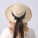Шляпа канотье женская с лентой-бантом бумага бежевая ПАМЕЛА 734-357, фото 7