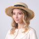 Шляпа канотье женская с лентой-бантом бумага бежевая ПАМЕЛА 734-357, фото 5