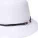 Капелюх із середніми полями жіночий з шкіряним ремінцем папір білий СИНТІЯ 734-401, фото 3