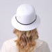 Капелюх із середніми полями жіночий з шкіряним ремінцем папір білий СИНТІЯ 734-401, фото 6