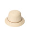 Капелюх із середніми полями жіночий з шкіряним ремінцем папір бежевий СИНТІЯ 734-418