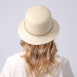 Капелюх із середніми полями жіночий з шкіряним ремінцем папір бежевий СИНТІЯ 734-418, фото 6