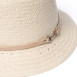 Капелюх із середніми полями жіночий з шкіряним ремінцем папір бежевий СИНТІЯ 734-418, фото 3