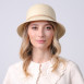 Капелюх із середніми полями жіночий з шкіряним ремінцем папір бежевий СИНТІЯ 734-418, фото 5