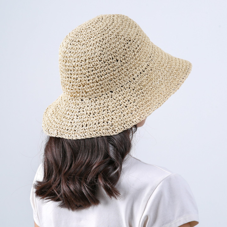 Шляпа со средними полями женская бумага бежевая ЭЙЛИН 735-101, фото 5