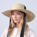 Шляпа с широкими полями женская с лентой-завязкой бумага бежевая ПЕРИС 735-187, фото 6