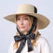 Шляпа с широкими полями женская с лентой-завязкой бумага бежевая ПЕРИС 735-187, фото 4