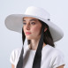 Шляпа с широкими полями женская с лентой-завязкой бумага белая ПЕРИС 735-194, фото 3