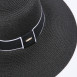 Шляпа с широкими полями женская с лентой бумага черная САБРИНА 735-200, фото 3