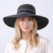 Шляпа с широкими полями женская с лентой бумага черная САБРИНА 735-200, фото 5