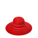 Шляпа с широкими полями женская с лентой бумага красная САБРИНА 735-217, фото 1