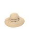 Шляпа с широкими полями женская с лентой бумага бежевая САБРИНА 735-224