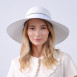 Шляпа с широкими полями женская с лентой бумага белая САБРИНА 735-231, фото 5