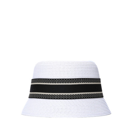 Панама женская с лентой бумага белая ЛОЛИ 803-121 Панама женская с лентой бумага белая ЛОЛИ 803-121
