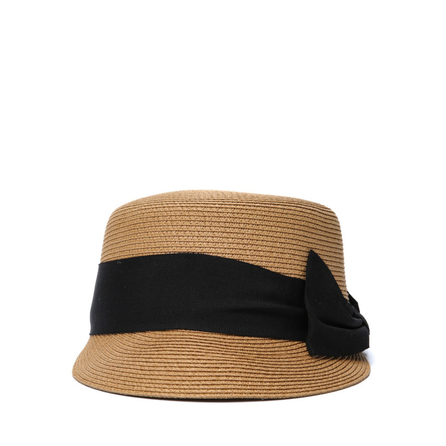 Капелюх-кепка жіночий з бантом целюлоза бежевий ФАФЕ 803-138, фото 2