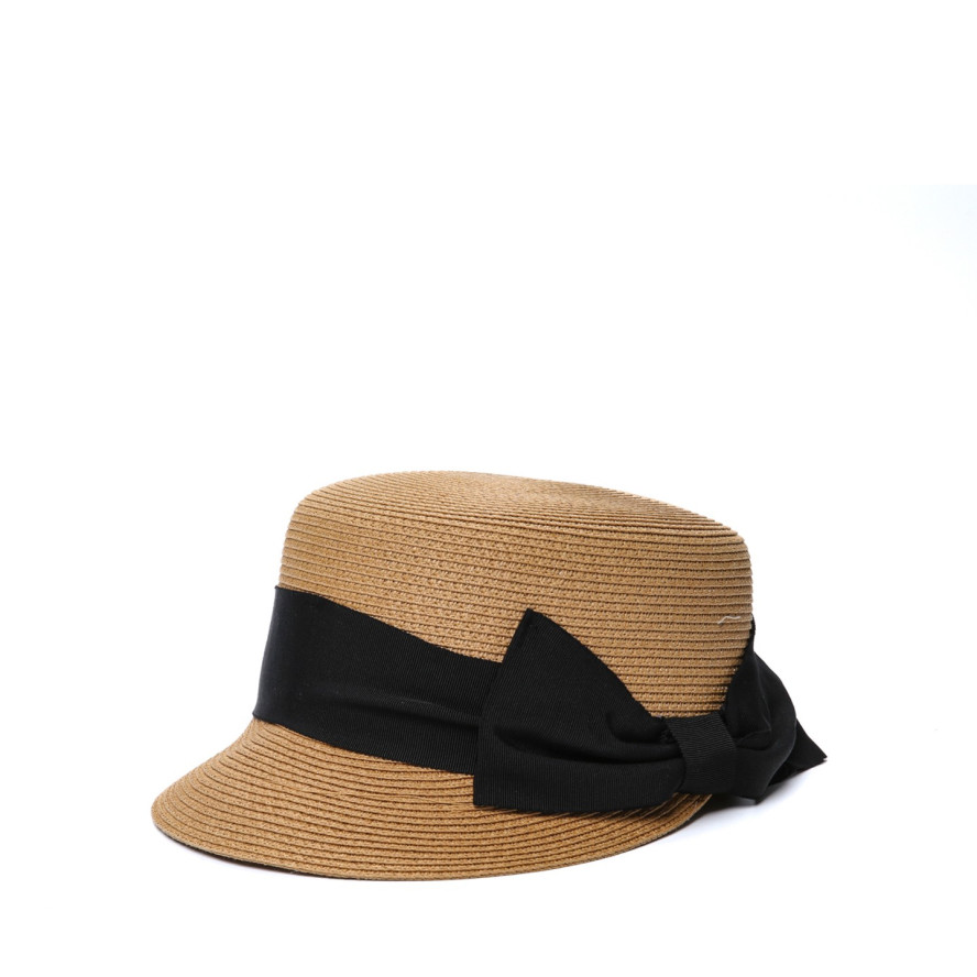 Капелюх-кепка жіночий з бантом целюлоза бежевий ФАФЕ 803-138, фото 1