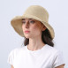 Шляпа со средними полями женская вязаная целлюлоза бежевая ОРТА 803-169, фото 3