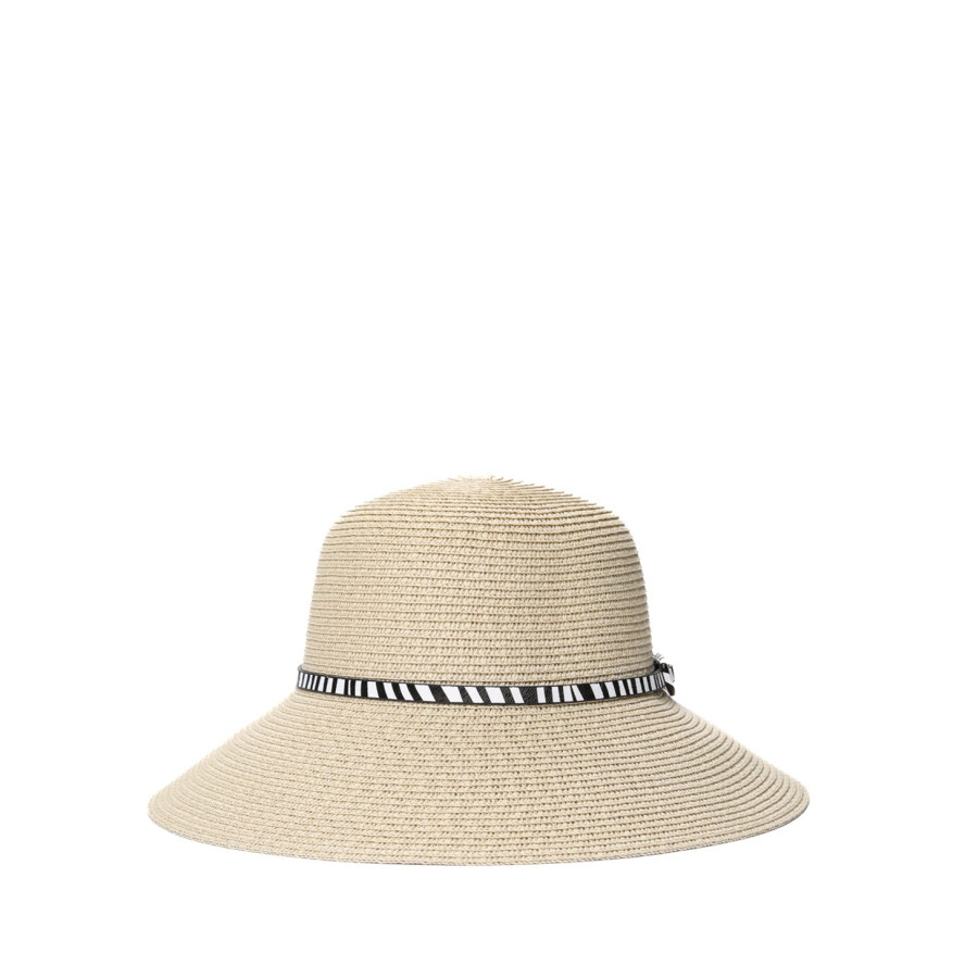 Шляпа со средними полями женская с ремешком целлюлоза бежевая АЛТА 808-270, фото 2