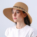 Шляпа со средними полями женская с ремешком целлюлоза бежевая АЛТА 808-300, фото 3