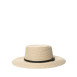 Шляпа канотье женская с ремешком целлюлоза бежевая ЭВОРА 808-324, фото 2