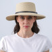 Шляпа канотье женская с ремешком целлюлоза бежевая ЭВОРА 808-324, фото 4