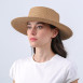 Шляпа канотье женская с ремешком целлюлоза бежевая ЭВОРА 808-331, фото 3