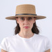 Шляпа канотье женская с ремешком целлюлоза бежевая ЭВОРА 808-331, фото 4