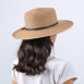 Шляпа канотье женская с ремешком целлюлоза бежевая ЭВОРА 808-331, фото 5