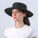 Шляпа канотье женская с ремешком целлюлоза черная ЭВОРА 808-348, фото 3