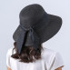 Шляпа со средними полями женская с лентой-бантом целлюлоза черная СЕУЛ 808-379, фото 5