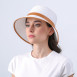 Шляпа со средними полями женская с ремешком целлюлоза белая ГОВЕЯ 808-737, фото 3