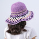 Шляпа со средними полями женская вязаная целлюлоза фиолетовая БАНБЕРИ 819-245, фото 5