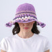 Шляпа со средними полями женская вязаная целлюлоза фиолетовая БАНБЕРИ 819-245, фото 4