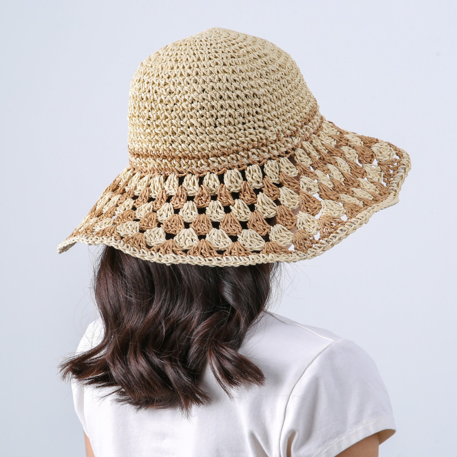 Капелюх із середніми полями жіночий в'язаний целюлоза бежевий БАНБЕРІ 819-269, фото 5