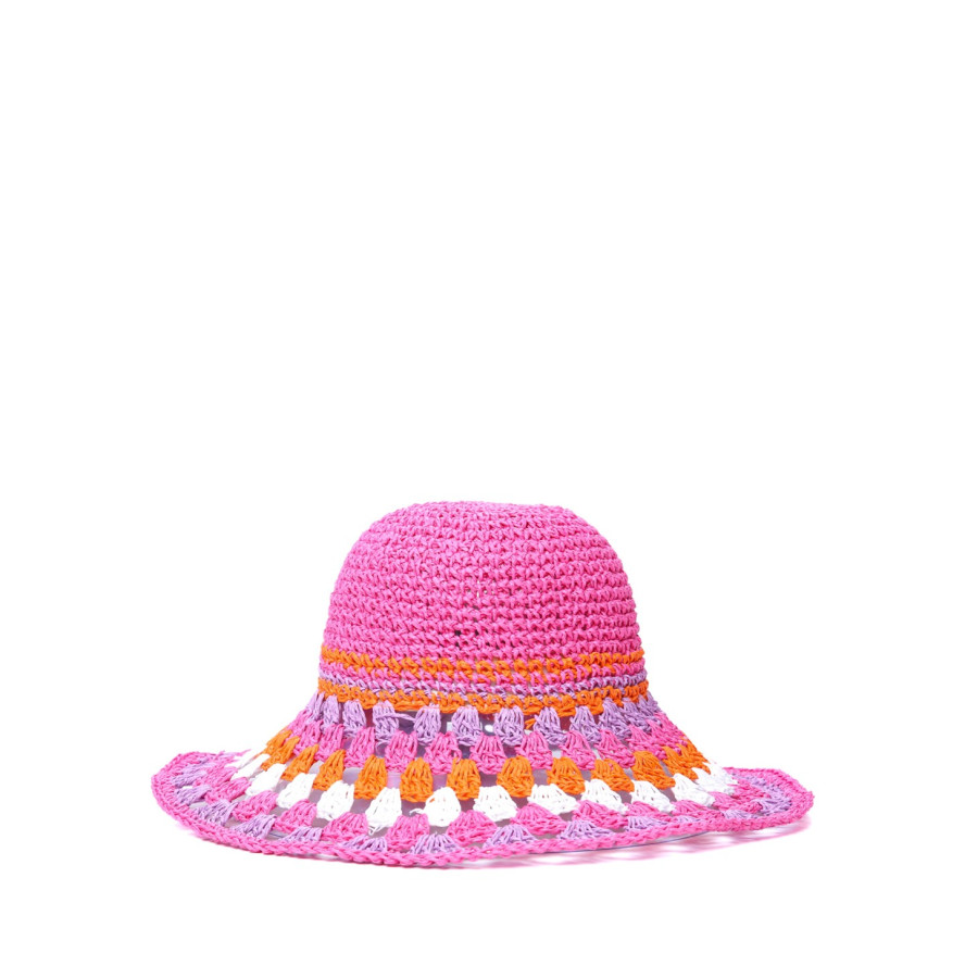 Шляпа со средними полями женская вязаная целлюлоза розовая БАНБЕРИ 819-276, фото 2