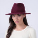 Шляпа федора женская с ремешком фетр бордовая МЕДОУ 919-822, фото 4