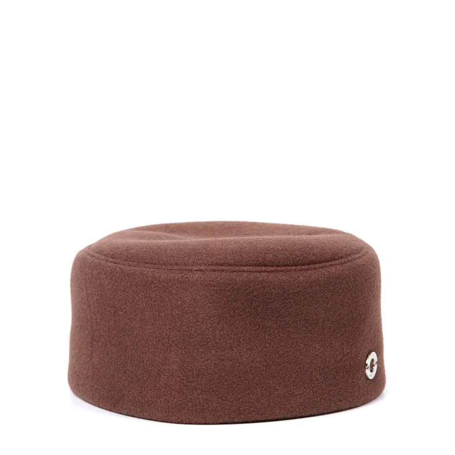 Шляпа таблетка женская шерсть коричневая ТЕМАРИ 953-666, фото 1