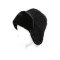 Шапка вушанка жіноча ангора зі штучним хутром чорна ДЕМА 581-166
