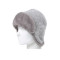 Шапка вушанка жіноча ангора зі штучним хутром сіра ДЕМА 581-197