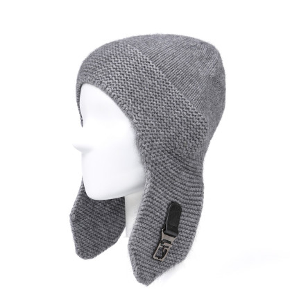 Шапка вушанка жіноча віскоза з ангорою сіра БІА-2 886-872 Шапка вушанка жіноча віскоза з ангорою сіра БІА-2 886-872