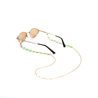 Ланцюжок для окулярів металевий з квітами 776-579 Ланцюжок для окулярів металевий з квітами 776-579