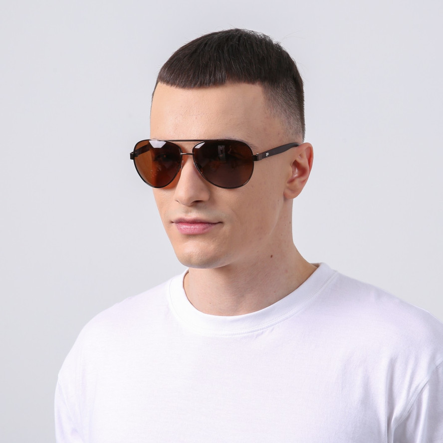 Сонцезахисні окуляри з поляризацією Авіатори чоловічі 383-531, фото 4