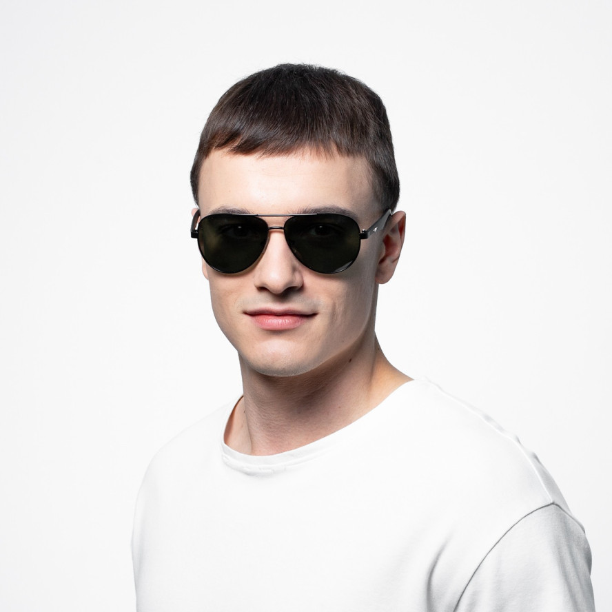 Сонцезахисні окуляри з поляризацією Авіатори чоловічі 469-051, фото 5