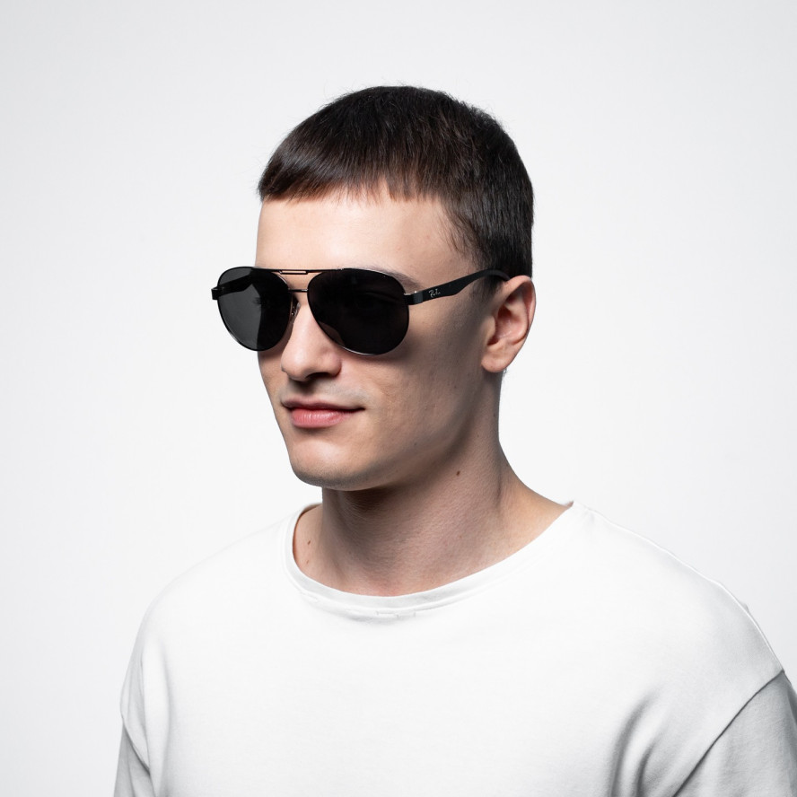 Сонцезахисні окуляри з поляризацією Авіатори чоловічі 469-099, фото 4