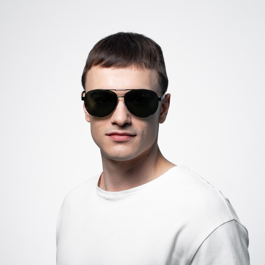 Сонцезахисні окуляри з поляризацією Авіатори чоловічі 469-105, фото 5