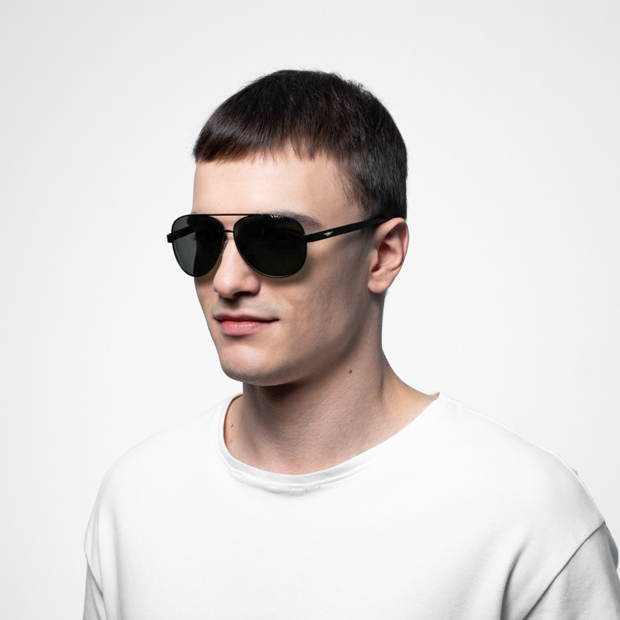 Сонцезахисні окуляри з поляризацією Авіатори чоловічі 469-150, фото 4