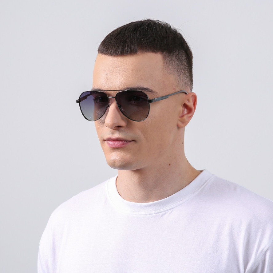 Сонцезахисні окуляри з поляризацією Авіатори чоловічі 472-037, фото 4