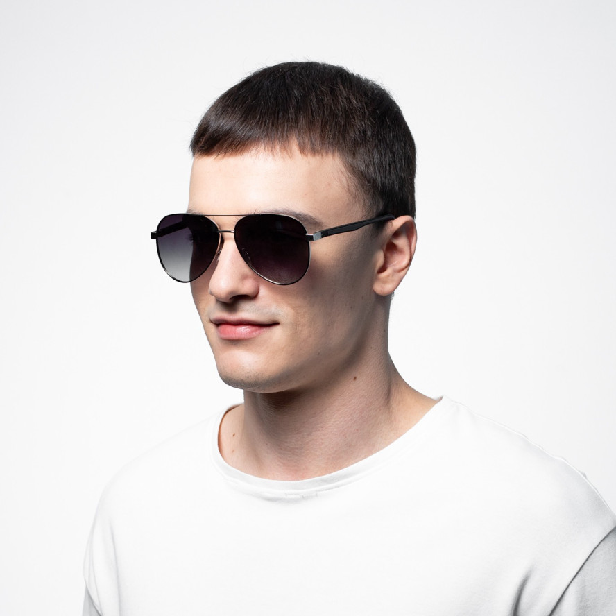 Солнцезащитные очки с поляризацией Авиаторы мужские 472-082, фото 4