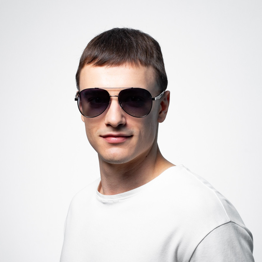 Сонцезахисні окуляри з поляризацією Авіатори чоловічі 472-105, фото 5