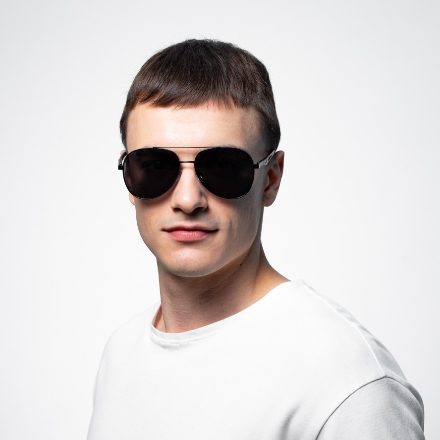 Сонцезахисні окуляри з поляризацією Авіатори чоловічі 472-129, фото 5